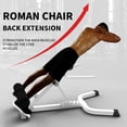 thumbnail image 4 of Adjustable Roman Chair Back Extension Bench – Dual Adjustable Hyperextension, 330lbs Heavy-Duty Design, Non-Slip, Core & Glute Workout, Home Gym – Color: White, 4 of 6