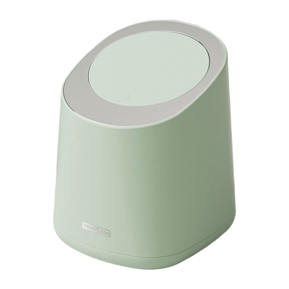 Mini Desk Trash Can with Lid Double Wall Lidded Trash Bins for Car