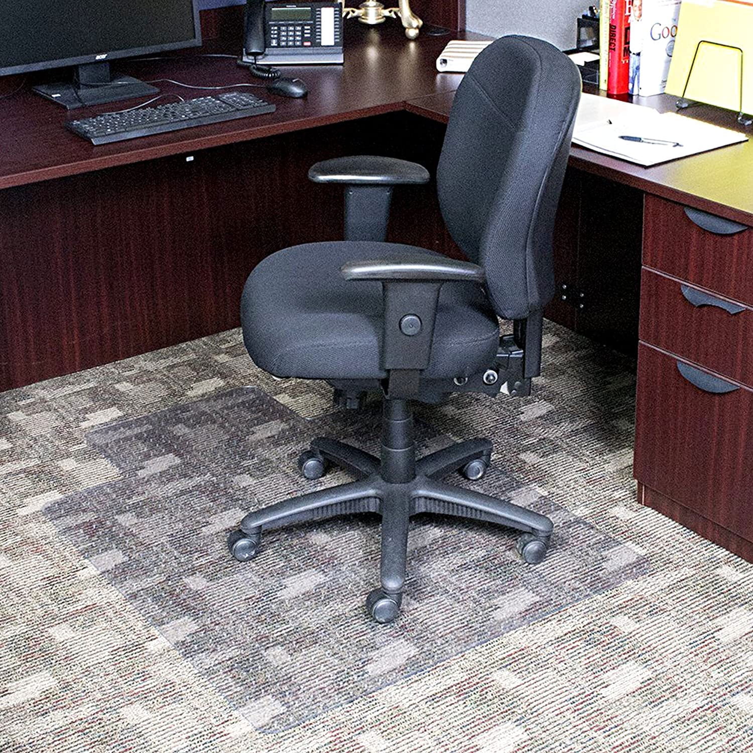 Dimex 36 X 48 Inch Plastic Office Chair Mat For Low Pile Carpet With Lip Clear Walmart Canada