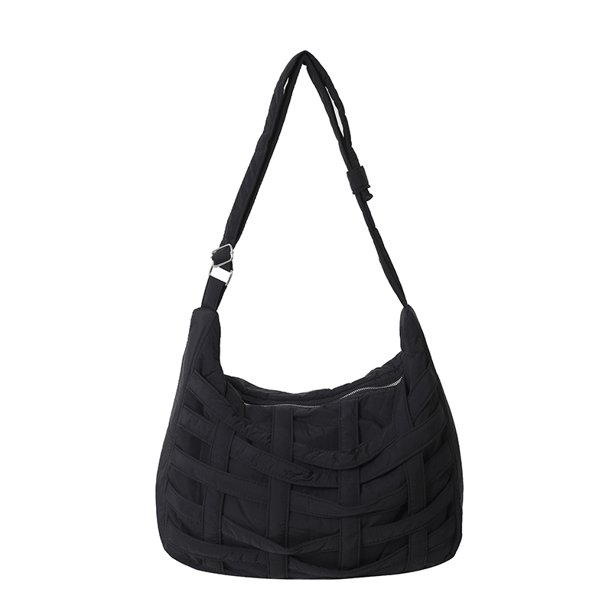 Bolso Hobo Bandolera Mujer Nylon Correa Ajustable Color Sólido para Viajes