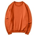 thumbnail image 5 of Resicozy Womens Plus Size Plain Sweatshirts Long Sleeve Oversized Crew Neck Tops Casual Soft Loose Pullover Shirts 2025 Orange L, 5 of 6