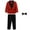 Red, variant on Gyexs Boys Formal Suit Set 2-3 Years Black Slim Fit Suit Fashion Plaid Print Blazers Pants Bowtie 3 Piece Outfits Dresswear Suit Set