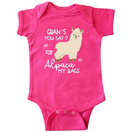 

Inktastic Gran s You Say Alpaca My Bags Gift Baby Boy or Baby Girl Bodysuit