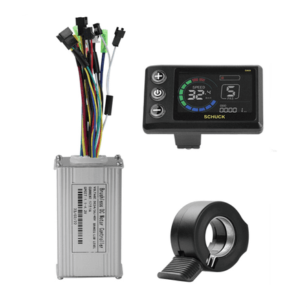 36V 48V 17A Brushless Controller S869 Meter LCD Display 24V-72V Throttle Kit for Electric Scooter E-Bike Repair Kit,1 * Controller 1 * LCD Display 1 * Throttle,silver