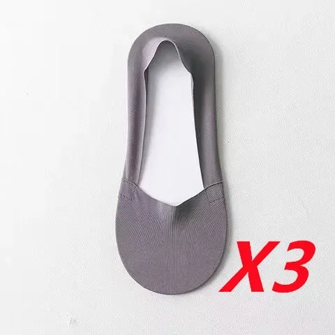 3 par/lote calcetines cortos náuticos de algodón invisibles de verano calcetín ultrafino transpirable de silicona antideslizante calcetines de seda de hielo bajos