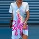 thumbnail image 5 of Vestidos formales con estampado de princesa Barbie para mujer, vestidos de verano con escote en V, vestidos bohemios para mujer, ropa femenina, vestido de fiesta, 5 of 5