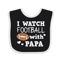 Inktastic I Watch Football with My Papa Boys Baby Bib