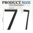 thumbnail image 2 of Uxcell House Numbers, 2 Pcs 4 Inch Self-adhesive Acrylic Modern House Number for Outside Address Mailbox Door Farm House Office Apartments Hotel Room, Black (7), 2 of 7