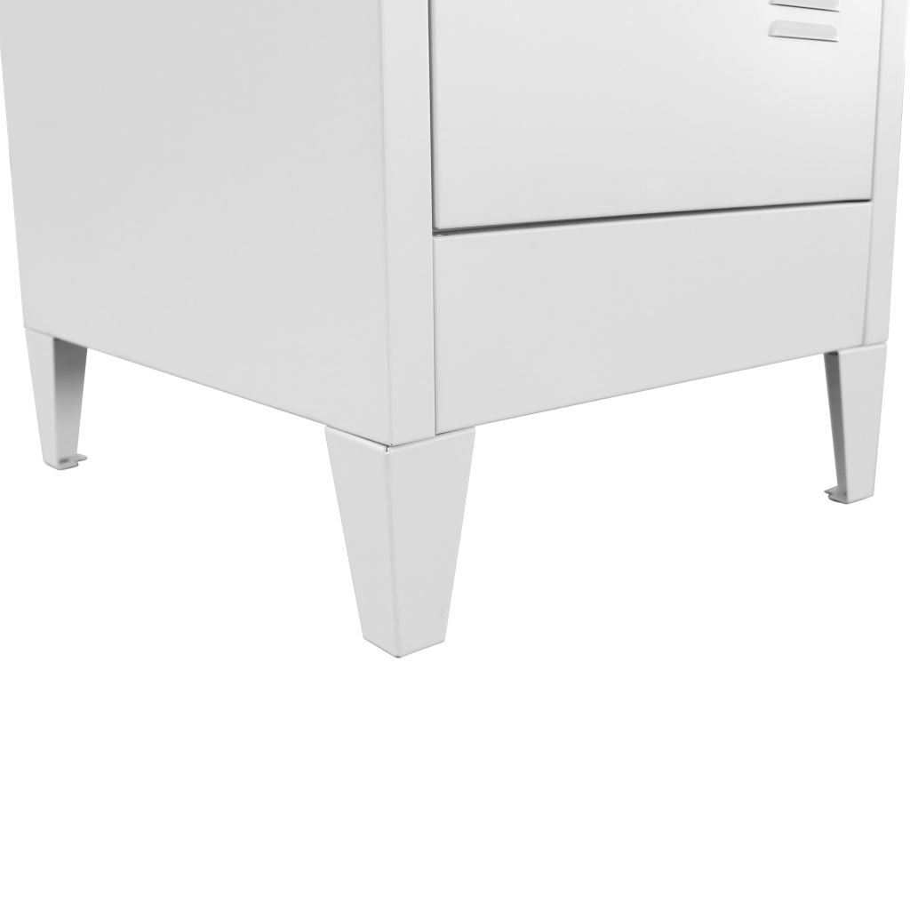 Kepooman Home Office Metal Tall Storage Locker Cabinet with 4 Compartments, Grey Kepooman Home Office Metal Tall Storage Locker Cabinet with 4 Compartments, Grey