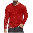thumbnail image 1 of LUOGENLI T-shirts pour Homme pour Hommes Noël T-Shirt Décontracté de Mode Festival à Manches Longues à Col Rond T-Shirt Tee T-shirts Hommes Blanc Pâques T-shirts pour Hommes T-shirts Graphiques Saint-Valentin Rouge TTG, 1 of 5