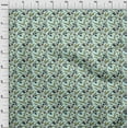 thumbnail image 3 of oneOone Silk Tabby Fabric Leaves & Floral Block Printed Craft Fabric BTY 42 Inch Wide, 3 of 4