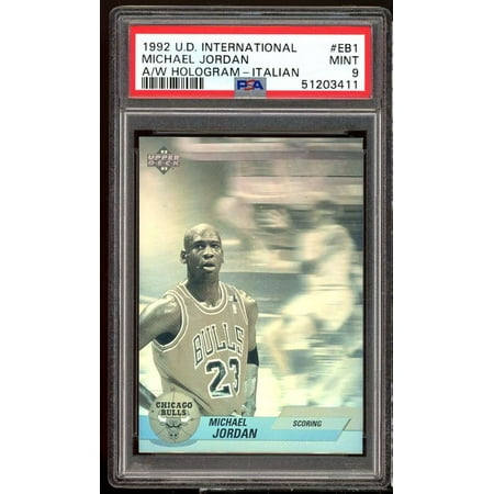 Michael Jordan 1992 UD International (Italian) Award Winner Holograms #EB1 PSA 9