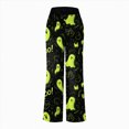 thumbnail image 4 of CAUYDY Joggers Pants for Women Halloween Sweatpants for Women Trendy Ghost Funny Print Drawstring Waist Wide Leg Pants(L101-Green,L), 4 of 5