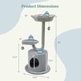 thumbnail image 6 of Spaco Cat Tree, 542" Tall Cat Tower with Curved Metal Supporting Frame for Large & Small Cats-Gray, Cat House with Platform Bed, Large Cozy Condo, 6 of 9