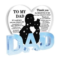To Dear Dad Gifts Birthday Gifts For Dad From Daughter Son Dad Ideal Thanksgiving Christmas Birthday Presents For Dad New Dad Stepdad Father Heart Plaque Gift