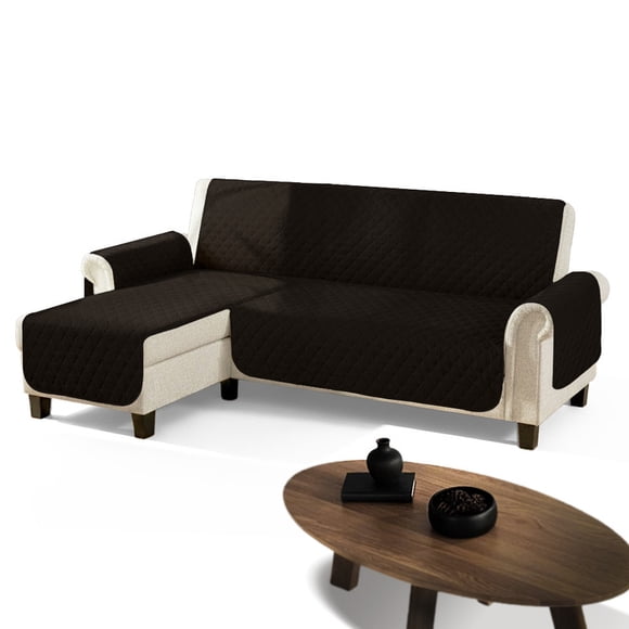 Protector Cubre Sala Capitonado para sillones modulares en forma de L -Choco