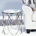 thumbnail image 3 of Butler Specialty Desiree 18" Round Antique Mirror and Metal End Table - Silver, 3 of 6