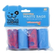 Wags & Wiggles Large Scented Dog Waste Bags, Watermelon Scented Dog Poop Bags - 60 Count