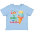 thumbnail image 3 of Inktastic Life is Better with Sprinkles Ice Cream Boys or Girls Toddler T-Shirt, 3 of 5
