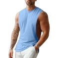 thumbnail image 2 of Qiyinn Mens Gym Sleeveless Tank Top Workout Muscle Shirt Cut Open Quick Dry Bodybuilding Vest, 2 of 5