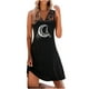 thumbnail image 1 of Vestidos de verano para mujer Vestido de tanque suelto casual sin mangas con estampado de panel de encaje de playa Pompotops ghjkhdj8917, 1 of 5