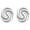 Silver-YU, variant on 14K White Gold Plated Small Earrings Studs for Women, Hypoallergenic Small Thick Knot Studs, Jewelry Gift