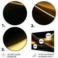 thumbnail image 3 of Designart "Surreal Tides in Gold and Black III" Fractals Metal Wall Art, 3 of 5
