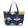 thumbnail image 2 of Rocae Planets and Stars for Large Women's Waterproof Beach Bag Tote with 7 Pockets Pool Bag for Travel Gym Vacation, 2 of 6