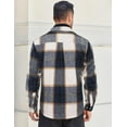 thumbnail image 4 of COOFANDY Men's Flannel Shirts Long Sleeve Cotton Plaid Shirt Jacket Casual Button Down Shirt with Pockets, 4 of 6