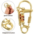 thumbnail image 6 of KALLORY Carabiner Clip Small Brass Golden 1Pack for Daily Life Men, 6 of 8
