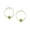 Crystal Clear, variant on 1928 Jewelry 14K Gold Dipped Diamond Shape Crystal Hoop Stainless Steel Post Earrings (Pink)