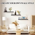 thumbnail image 2 of Topsome 3 Pack Floating Shelves for Wall, 15.7" Wall Wood Shelves, Hanging Shelf with Invisible Brackets for Bathroom Bedroom Living Room Kitchen Decor, Wall Shelves for Book Storage, 2 of 7