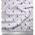 thumbnail image 1 of Soimoi Purple Rayon Fabric Yacht & Waves Nautical Printed Fabric 1 Yard 42 Inch Wide, 1 of 1