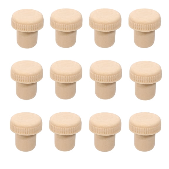 12pcs Wood Bottle Stoppers Sealing Plugs Glass Corks
