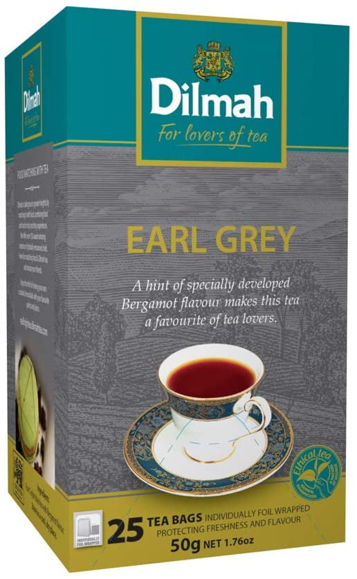 Dilmah Earl Grey Tea 25 Tea Bags Net Wt 50 G.