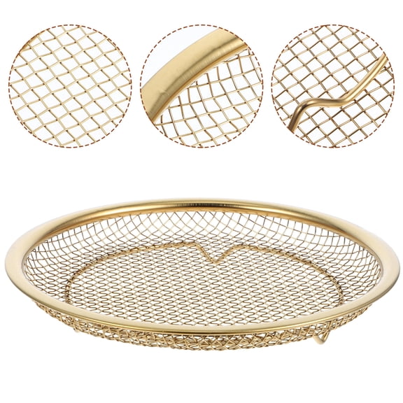 COMPUKAS Stainless Steel Folding Deep Fryer Basket Round Mesh Cooking Frying Basket 1 Piece