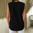 thumbnail image 7 of Mifsaly Womens Ribbed Sleeveless Tank Tops Casual Crewneck Muscle Shirts Summer Loose Fit Basic Activewear Undershirts Black,XL, 7 of 7