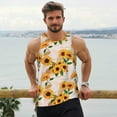 thumbnail image 6 of KLL Sunflower 5 Print Men's Muscle Gym Workout Stringer Tank Tops Bodybuilding Fitness T-Shirts Tank Tops Men-XX-Large, 6 of 7