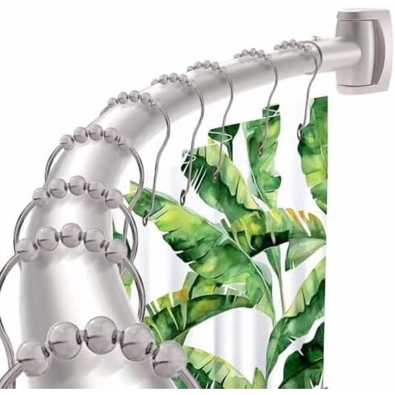 Brushed Nickel Curved Shower Curtain Rod 33-78 Inches Adjustable Splicing Design Curved Shower Rods Round Shower Curtain Rod Rust Proof Stainless Steel Curved Shower Rods For Bathroom Need to Drill