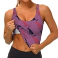 thumbnail image 3 of Honeii Leopard Print patten Workout Crop Tank Top for Women Yoga Tank Tops Athletic Sports Shirts Exercise Undershirts,Sports Bra,Sports vest-Small, 3 of 8