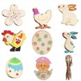 thumbnail image 3 of Ventana Puerta Árbol Animal Colgante Rodajas de madera Decoración colgante con cuerda de lino Decoración del festival Adorno para el hogar Gallo Inevent HA012580-08, 3 of 7