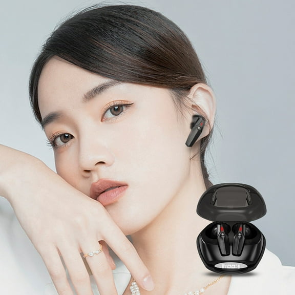 Earbuds for school, Hwkond Intelligent Digital Display Bluetooth Headset 5.0 Wireless Headphone With Microphone 9D Stereo Gaming Sport Earbuds Headsets, Black, Up to 60% Off