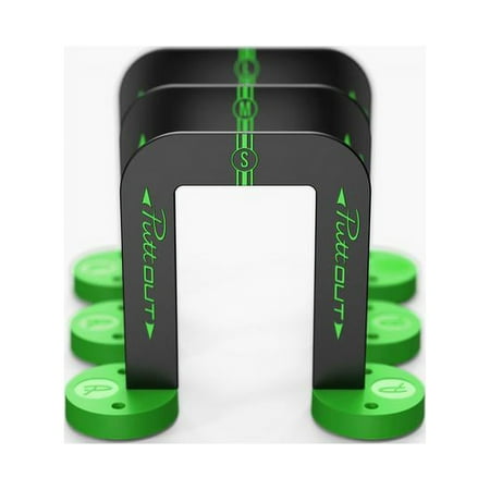 UPC: 5060510624009 | PuttOUT Golf Pro Putting Gates Black/Green Putting Aids