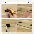 thumbnail image 4 of soportes para estantes de vidrio, utilizables en cocina, baño, sala de estar. Soporte para estantes de vidrio y madera con clips, abrazadera de vidrio ajustable, fijación de estantes de vidrio., 4 of 5