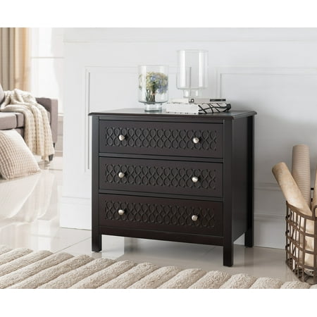 Pilaster Designs Micah Espresso Wood Contemporary Accent Entryway Display Console Table With Storage Drawers