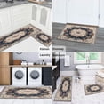 thumbnail image 6 of Bohemian Blue Ethnic Rug Kitchen Rugs and Mats Sets Of 2,Kitchen Decoration Rugs,Rubber Backing Non-Slip Floor Mat for Sink Washable Waterproof Laundry Room Runner Rugs, 6 of 7