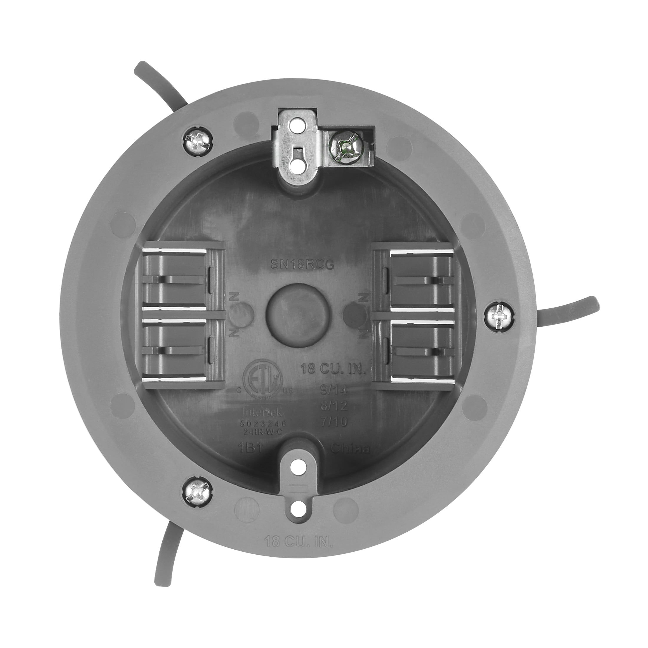 Maxxima 18 cu. in. PVC Old Construction Ceiling Electrical Junction Box, Ceiling Box, ETL Listed, Gray (10 Pack)
