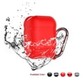 thumbnail image 1 of Airpods Case Cover with Keychain, Njjex Waterproof Silicone Case Protective Shock Resistant Cover Skin for Apple AirPods 1st/2nd Wireless Charging Case -Red, 1 of 11
