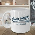 thumbnail image 3 of Souls Tended And Time Suspended At The Lake Summer Vacation Coffee & Tea Gift Mug Cup And Fun Lake Life Stuff For Men & Women (15oz), 3 of 4