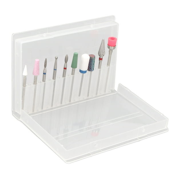 Brocas para decoración de uñas, 10 piezas Brocas para uñas de cerámica Brocas para cabezales de pulido de uñas Diseñadas con precisión